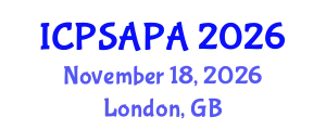International Conference on Political Sciences and Policy Analysis (ICPSAPA) November 18, 2026 - London, United Kingdom