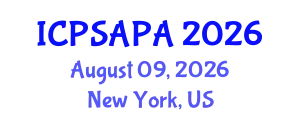 International Conference on Political Sciences and Policy Analysis (ICPSAPA) August 09, 2026 - New York, United States