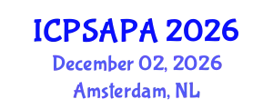 International Conference on Political Sciences and Policy Analysis (ICPSAPA) December 02, 2026 - Amsterdam, Netherlands