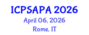International Conference on Political Sciences and Policy Analysis (ICPSAPA) April 06, 2026 - Rome, Italy