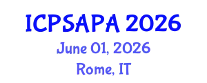 International Conference on Political Sciences and Policy Analysis (ICPSAPA) June 01, 2026 - Rome, Italy