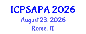 International Conference on Political Sciences and Policy Analysis (ICPSAPA) August 23, 2026 - Rome, Italy
