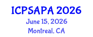 International Conference on Political Sciences and Policy Analysis (ICPSAPA) June 15, 2026 - Montreal, Canada