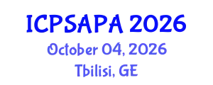 International Conference on Political Sciences and Policy Analysis (ICPSAPA) October 04, 2026 - Tbilisi, Georgia
