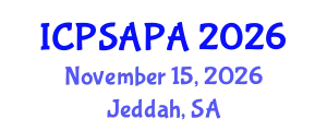 International Conference on Political Sciences and Policy Analysis (ICPSAPA) November 15, 2026 - Jeddah, Saudi Arabia