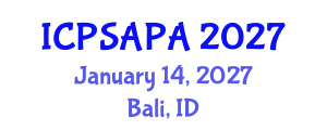 International Conference on Political Sciences and Policy Analysis (ICPSAPA) January 14, 2027 - Bali, Indonesia