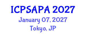 International Conference on Political Sciences and Policy Analysis (ICPSAPA) January 07, 2027 - Tokyo, Japan