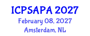 International Conference on Political Sciences and Policy Analysis (ICPSAPA) February 08, 2027 - Amsterdam, Netherlands