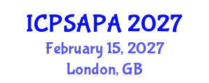 International Conference on Political Sciences and Policy Analysis (ICPSAPA) February 15, 2027 - London, United Kingdom