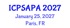 International Conference on Political Sciences and Policy Analysis (ICPSAPA) January 25, 2027 - Paris, France