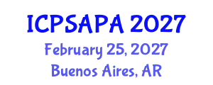 International Conference on Political Sciences and Policy Analysis (ICPSAPA) February 25, 2027 - Buenos Aires, Argentina