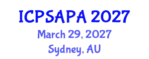 International Conference on Political Sciences and Policy Analysis (ICPSAPA) March 29, 2027 - Sydney, Australia