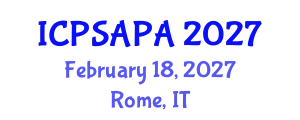 International Conference on Political Sciences and Policy Analysis (ICPSAPA) February 18, 2027 - Rome, Italy