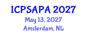 International Conference on Political Sciences and Policy Analysis (ICPSAPA) May 13, 2027 - Amsterdam, Netherlands
