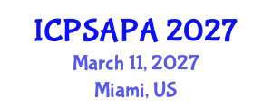 International Conference on Political Sciences and Policy Analysis (ICPSAPA) March 11, 2027 - Miami, United States