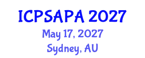 International Conference on Political Sciences and Policy Analysis (ICPSAPA) May 17, 2027 - Sydney, Australia