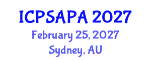International Conference on Political Sciences and Policy Analysis (ICPSAPA) February 25, 2027 - Sydney, Australia