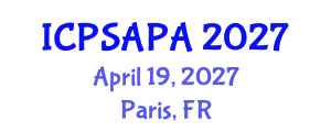 International Conference on Political Sciences and Policy Analysis (ICPSAPA) April 19, 2027 - Paris, France
