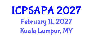 International Conference on Political Sciences and Policy Analysis (ICPSAPA) February 11, 2027 - Kuala Lumpur, Malaysia