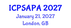 International Conference on Political Sciences and Policy Analysis (ICPSAPA) January 21, 2027 - London, United Kingdom