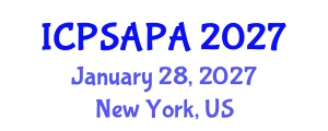 International Conference on Political Sciences and Policy Analysis (ICPSAPA) January 28, 2027 - New York, United States