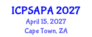 International Conference on Political Sciences and Policy Analysis (ICPSAPA) April 15, 2027 - Cape Town, South Africa