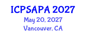 International Conference on Political Sciences and Policy Analysis (ICPSAPA) May 20, 2027 - Vancouver, Canada