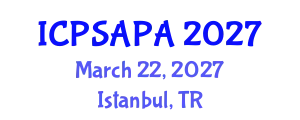 International Conference on Political Sciences and Policy Analysis (ICPSAPA) March 22, 2027 - Istanbul, Turkey