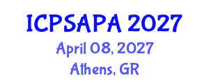 International Conference on Political Sciences and Policy Analysis (ICPSAPA) April 08, 2027 - Athens, Greece