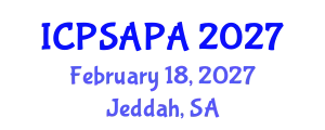 International Conference on Political Sciences and Policy Analysis (ICPSAPA) February 18, 2027 - Jeddah, Saudi Arabia