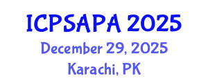 International Conference on Political Sciences and Policy Analysis (ICPSAPA) December 29, 2025 - Karachi, Pakistan