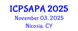 International Conference on Political Sciences and Policy Analysis (ICPSAPA) November 03, 2025 - Nicosia, Cyprus