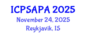 International Conference on Political Sciences and Policy Analysis (ICPSAPA) November 24, 2025 - Reykjavik, Iceland