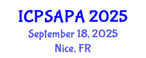 International Conference on Political Sciences and Policy Analysis (ICPSAPA) September 18, 2025 - Nice, France