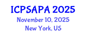 International Conference on Political Sciences and Policy Analysis (ICPSAPA) November 10, 2025 - New York, United States