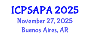 International Conference on Political Sciences and Policy Analysis (ICPSAPA) November 27, 2025 - Buenos Aires, Argentina