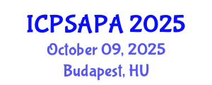 International Conference on Political Sciences and Policy Analysis (ICPSAPA) October 09, 2025 - Budapest, Hungary