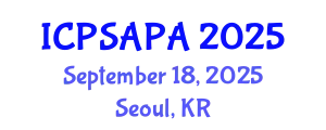 International Conference on Political Sciences and Policy Analysis (ICPSAPA) September 18, 2025 - Seoul, Republic of Korea
