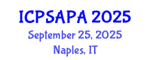 International Conference on Political Sciences and Policy Analysis (ICPSAPA) September 25, 2025 - Naples, Italy