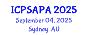 International Conference on Political Sciences and Policy Analysis (ICPSAPA) September 04, 2025 - Sydney, Australia
