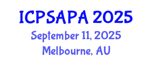International Conference on Political Sciences and Policy Analysis (ICPSAPA) September 11, 2025 - Melbourne, Australia