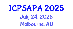 International Conference on Political Sciences and Policy Analysis (ICPSAPA) July 24, 2025 - Melbourne, Australia
