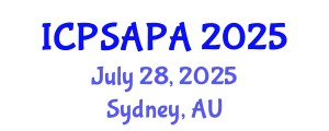 International Conference on Political Sciences and Policy Analysis (ICPSAPA) July 28, 2025 - Sydney, Australia