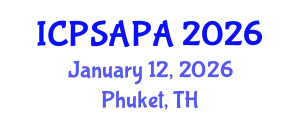 International Conference on Political Sciences and Policy Analysis (ICPSAPA) January 12, 2026 - Phuket, Thailand
