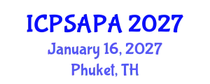 International Conference on Political Sciences and Policy Analysis (ICPSAPA) January 16, 2027 - Phuket, Thailand