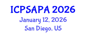 International Conference on Political Sciences and Policy Analysis (ICPSAPA) January 12, 2026 - San Diego, United States