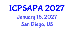 International Conference on Political Sciences and Policy Analysis (ICPSAPA) January 16, 2027 - San Diego, United States