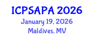 International Conference on Political Sciences and Policy Analysis (ICPSAPA) January 19, 2026 - Maldives, Maldives
