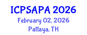 International Conference on Political Sciences and Policy Analysis (ICPSAPA) February 02, 2026 - Pattaya, Thailand