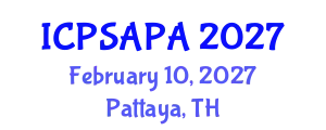 International Conference on Political Sciences and Policy Analysis (ICPSAPA) February 10, 2027 - Pattaya, Thailand